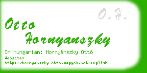 otto hornyanszky business card